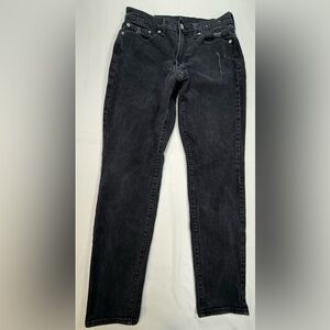 Abercrombie & Fitch Men's Washed Black Slim Straight Jeans